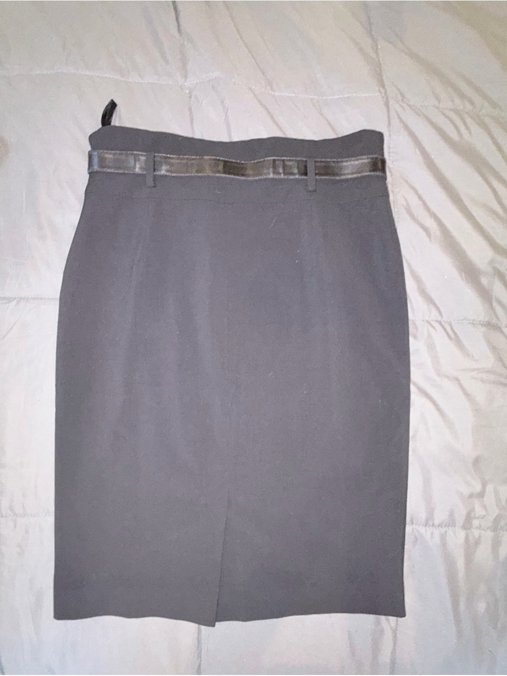 Nine West Black Belted Pencil Skirt Size 4 Career Office Classic - Picture 2 of 6